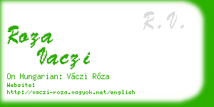 roza vaczi business card