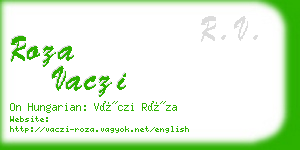 roza vaczi business card